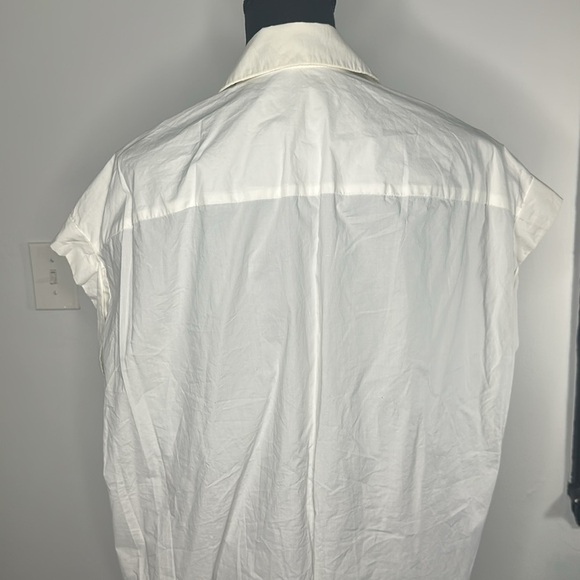 ZARA White Button-Up Shirt Dress - Picture 9 of 15